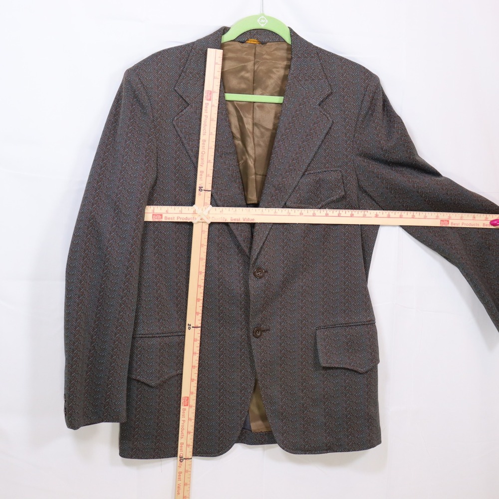 Niver Western Wear Blazer 42 Brown Mens Vintage Western Sport Coat - Picture 4 of 6
